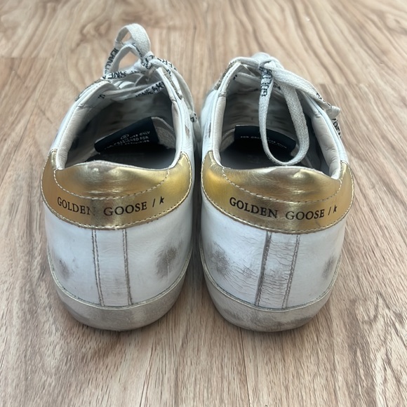 Golden Goose Superstars size 37 white with leopard spotted star and gold tab - Picture 6 of 10